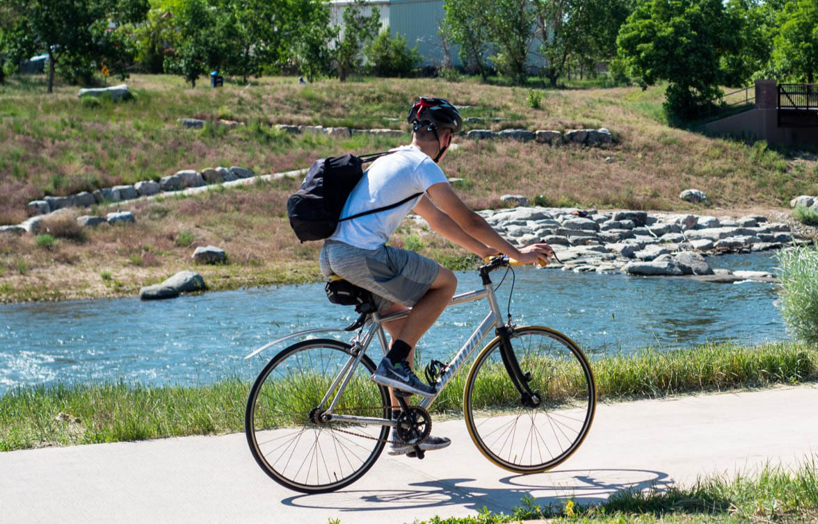 bike and pedestrian bike path