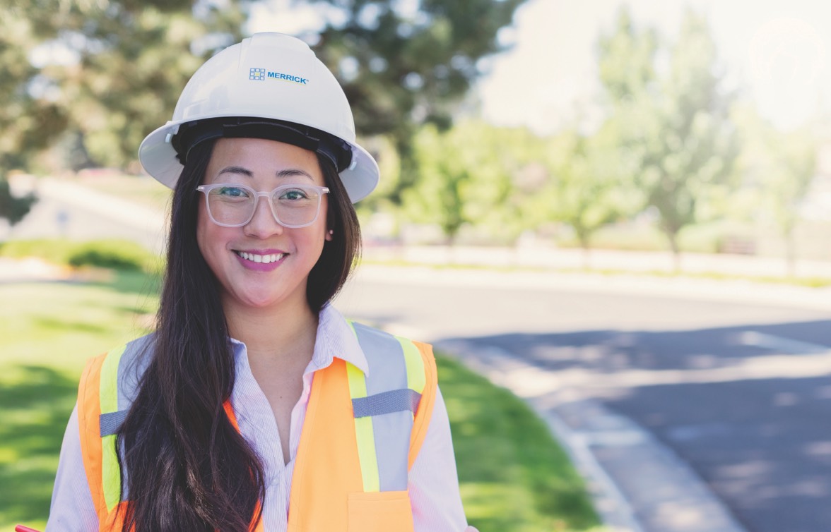 female engineer outdoors