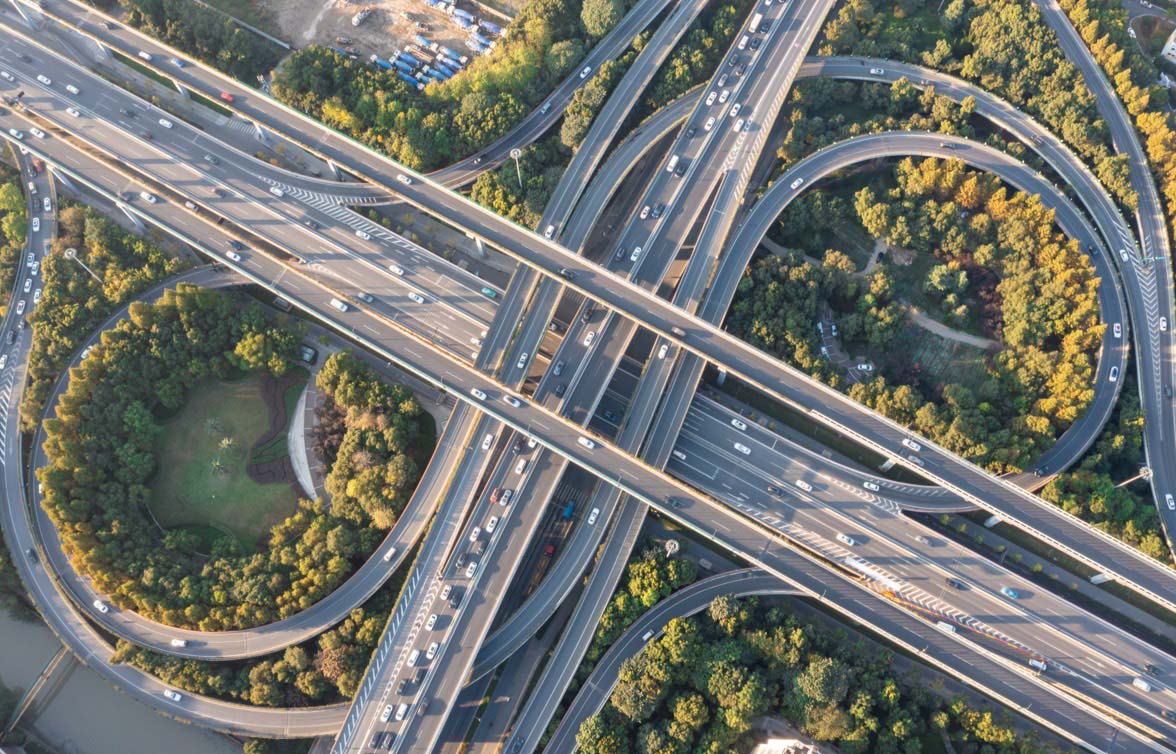 highways aerial detail