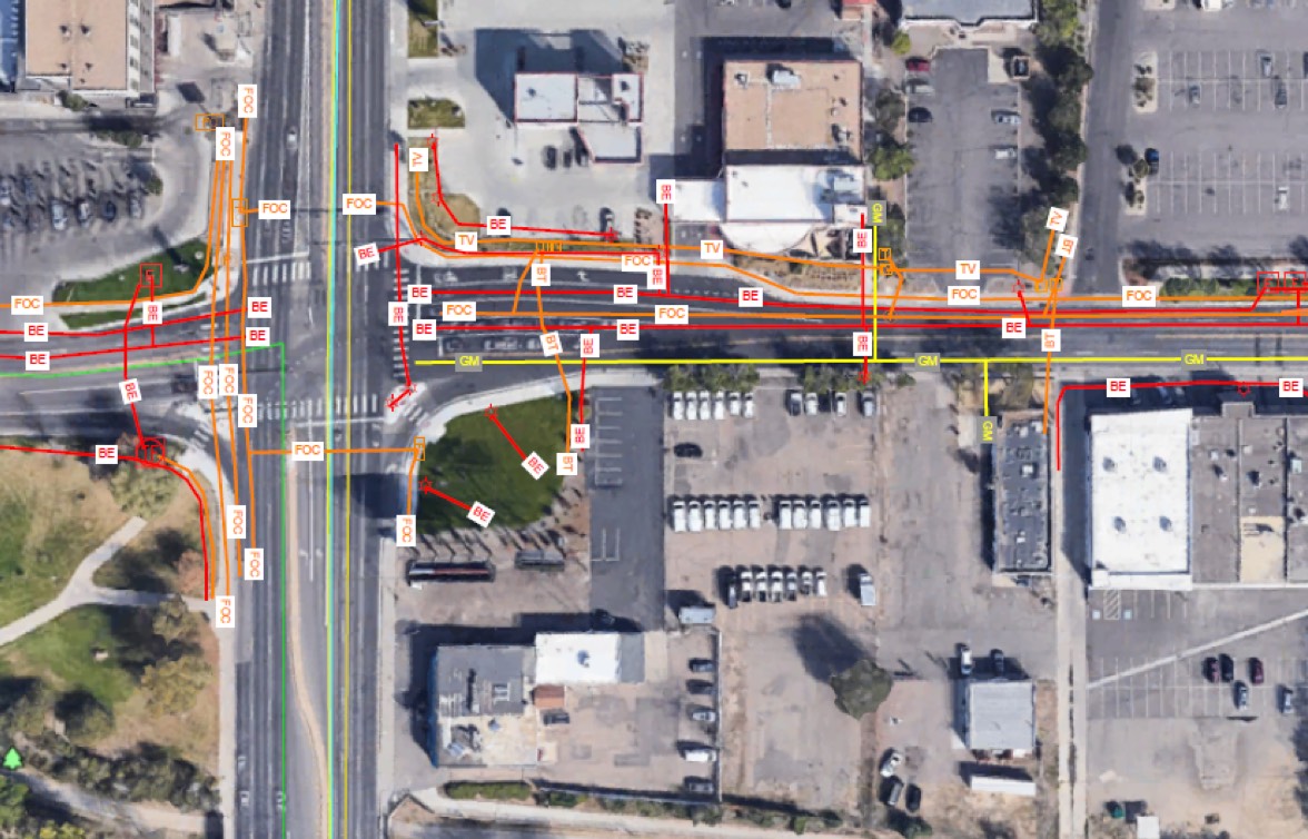 subsurface utility engineering site plan