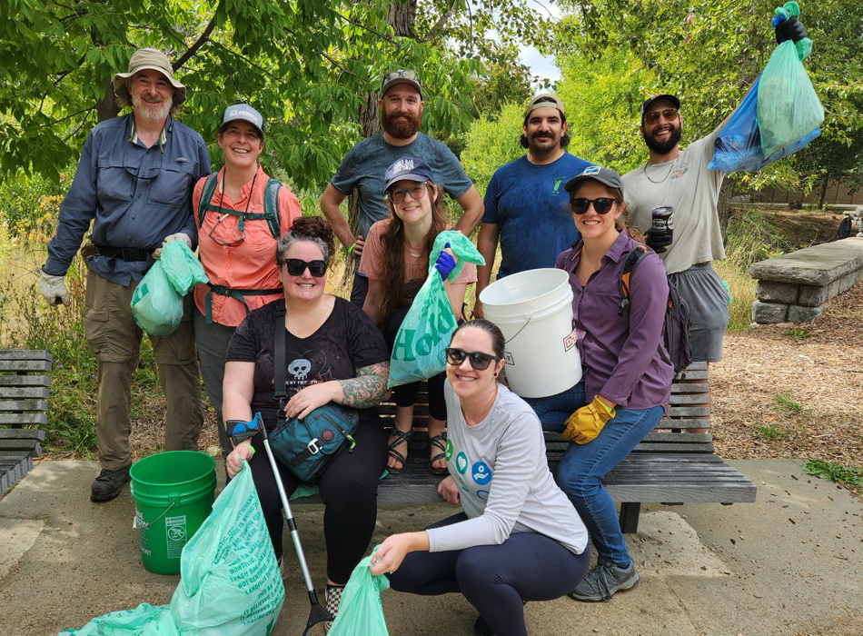 Group of Merrick employees pose outdoors